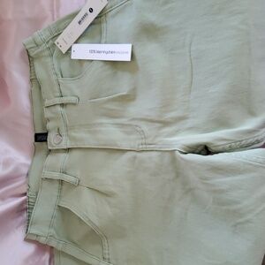 Aqua Women's High Rise Jeans in Soft Green